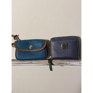 2piece Dooney Bourke saffiano wallet leather coin purse set